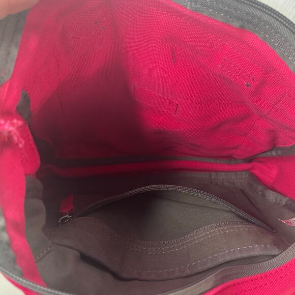 Duluth Trading Co. Canvas Cross Body Travel Messenger Style Shoulder Bag Red - Picture 5 of 8